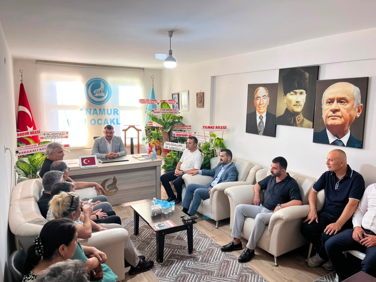 MHP Anamur Teşkilatı’ndan Ülkü Ocakları Başkanı Ali Kaya’ya Hayırlı Olsun Ziyareti