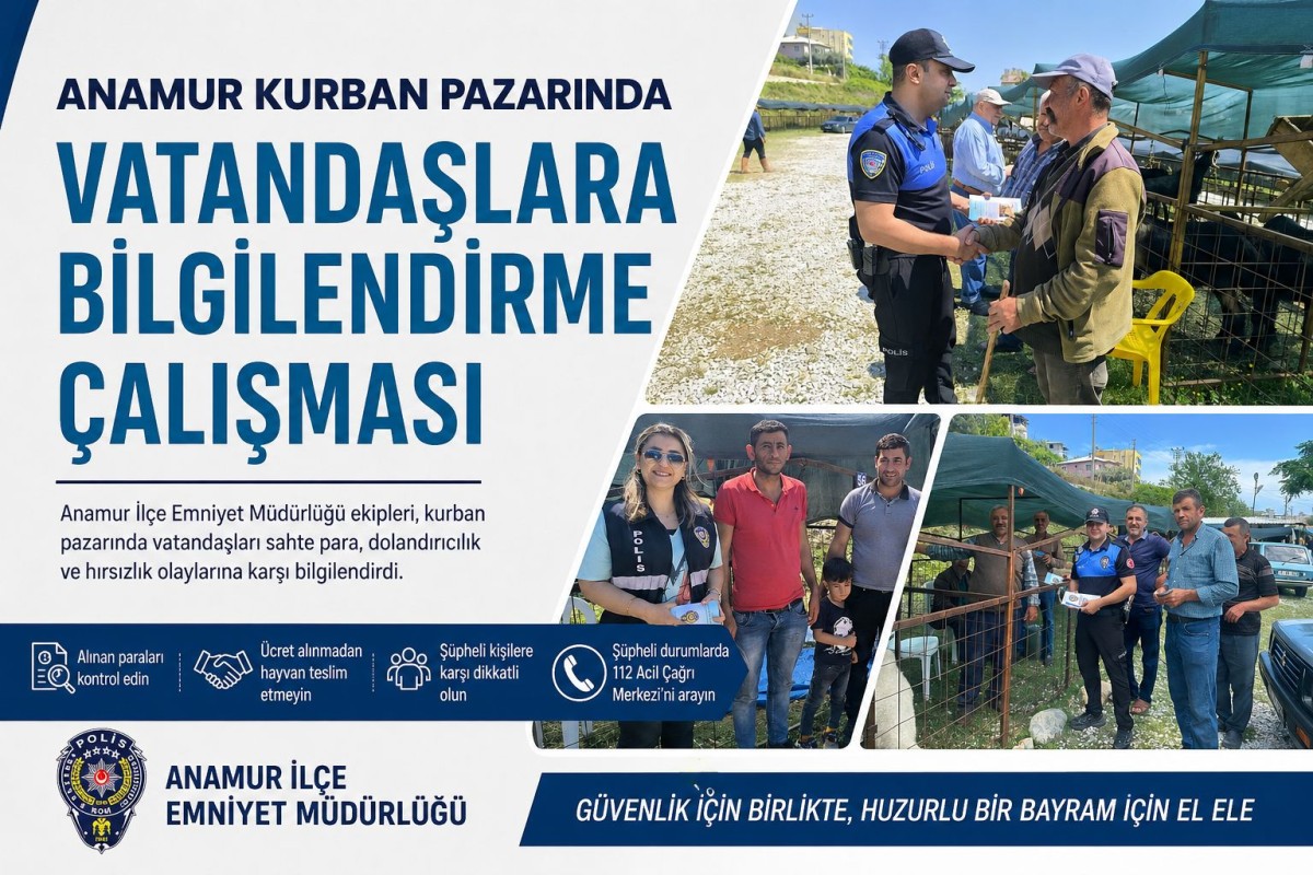 Anamur Kurban Pazarında Vatandaşlara Bilgilendirme Yapıldı..