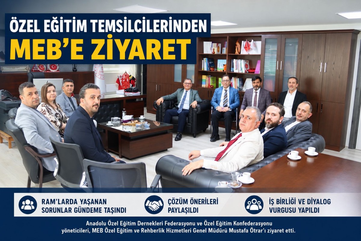 Özel Eğitim Temsilcilerinden MEB’e Ziyaret: RAM’larda Yaşanan Sorunlar Gündeme Taşındı..
