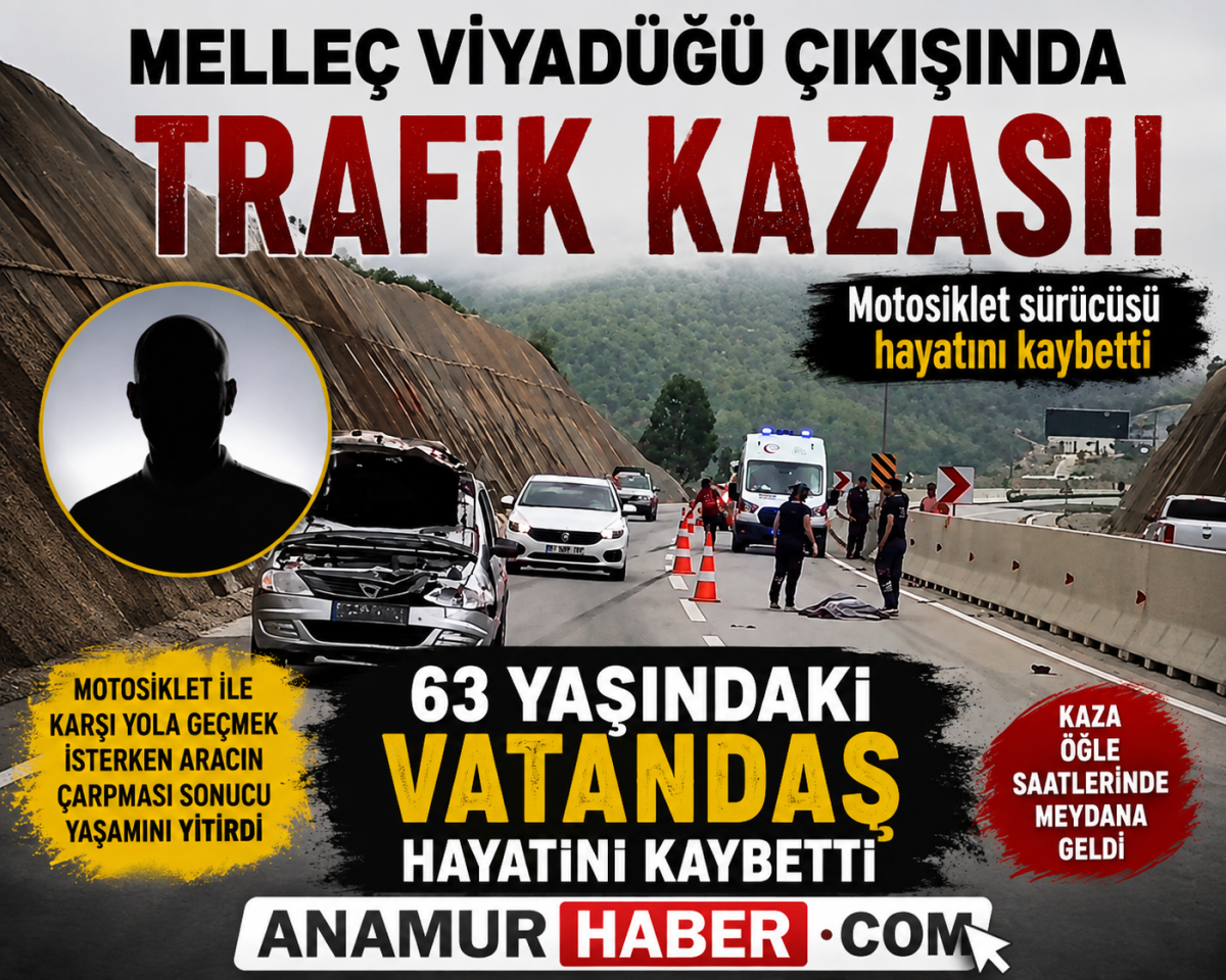 Anamur Melleç Viyadük Çıkışında Trafik Kazası 1 Kişi Hayatını Kaybetti 