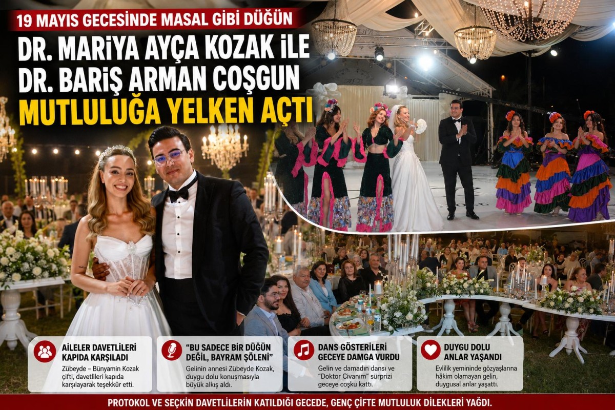 Doktor Çift Ayça ve Barış Masal Gibi Düğünle Mutluluğa Yelken Açtı..