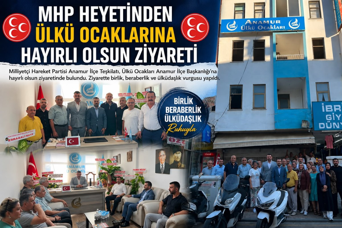 MHP Anamur Teşkilatı’ndan Ülkü Ocakları Başkanı Ali Kaya’ya Hayırlı Olsun Ziyareti..