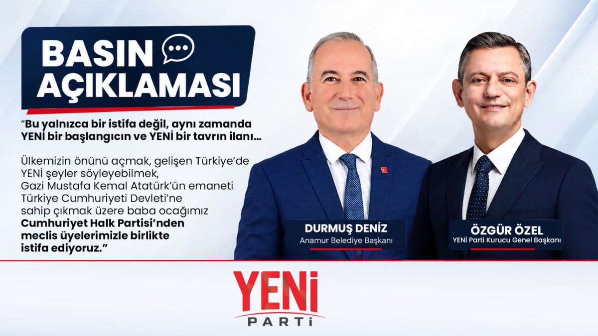 Anamur Belediye Başkanı Durmuş Deniz, CHP’den İstifa Etti: “Bu, Yeni Bir Başlangıcın İlanıdır”
