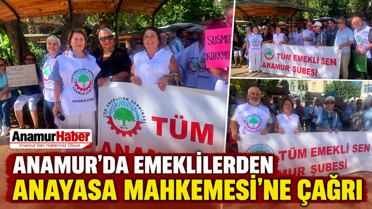 Tüm Emeklilerin Sendikası Anamur Şubesi'nden Anayasa Mahkemesi'ne Çağrı Basın Açıklaması..