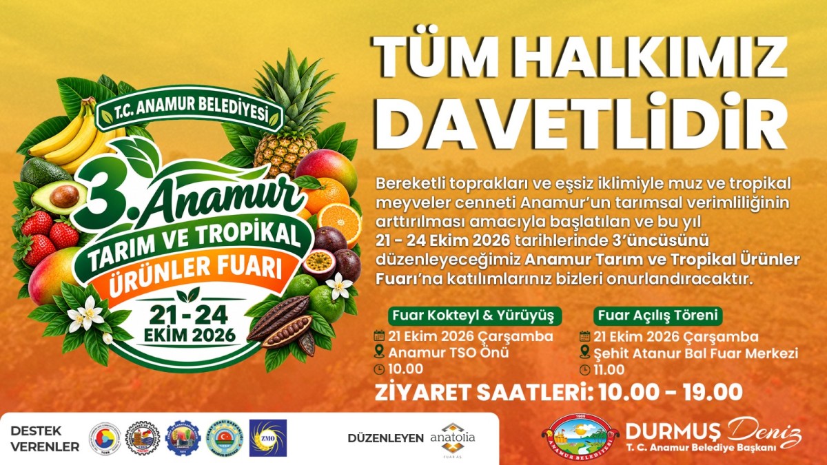 Anamur Tarım ve Tropikal Ürünler Fuarı Başlıyor.