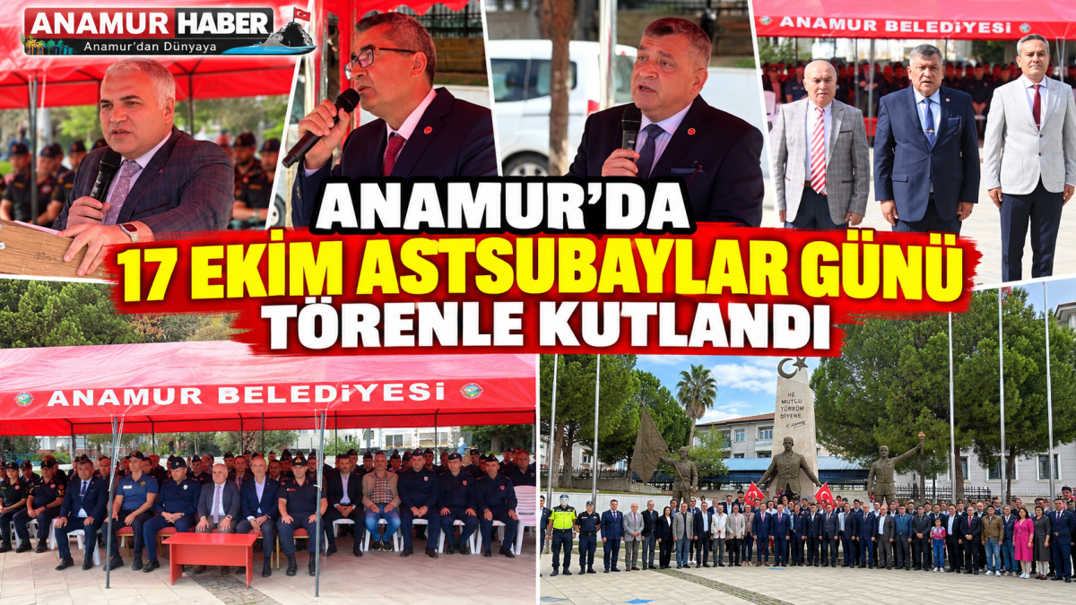 Anamur’da 17 Ekim Astsubaylar Günü Törenle Kutlandı..