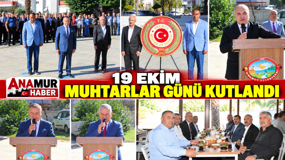 Anamur’da 19 Ekim Muhtarlar Günü Kutlandı..